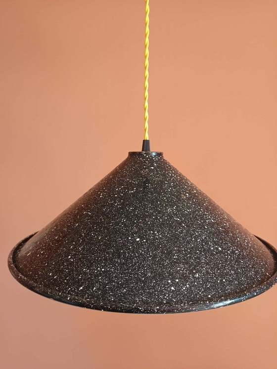 Image 1 of Grande lampada a sospensione industriale vintage in lamiera, 39 cm