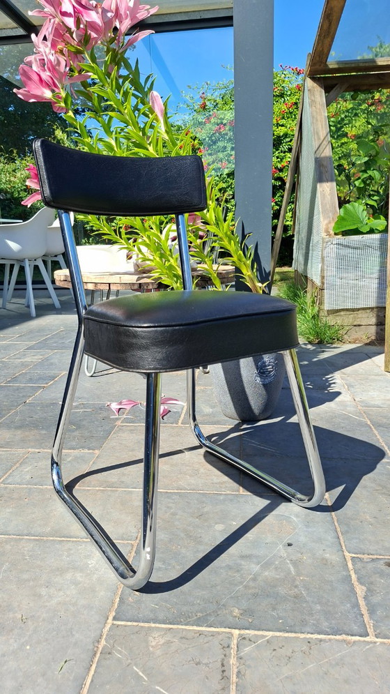 Mid Century Bauhaus Style Chairs – Eetkamerstoelen, Skai (photo 6 of 16)