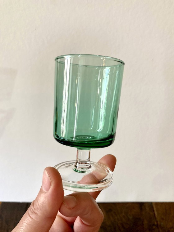 Image 1 of 6 copas Luminarc con tallo, modelo sueco n.º 5, copa verde