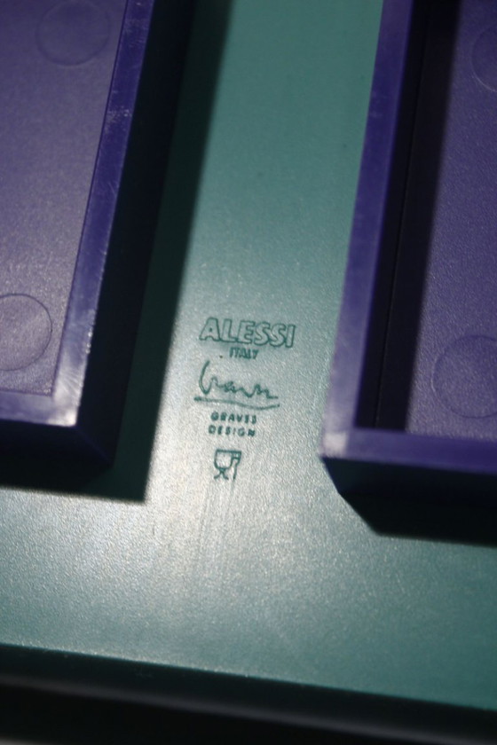 Image 1 of Michael Graves & Alessi "Euclid" towel rack, Memphis design, 1980s