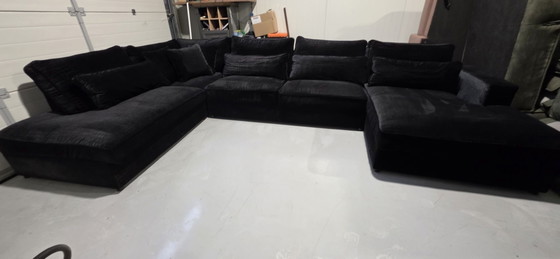 Stokroos Divano angolare black velvet croco, Divani angolari, Altro, Nero (foto 5 di 9)