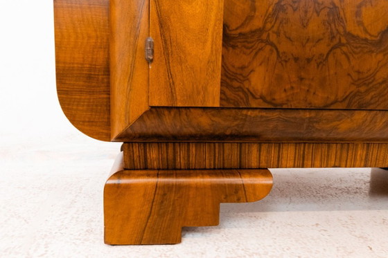 Image 1 of Vintage walnut chest of drawers, Poland, mid-20th century.