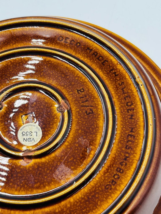 Image 1 of Grand Plat Rond Deco Hälsingborg Ringar K.J. Svensson 70s