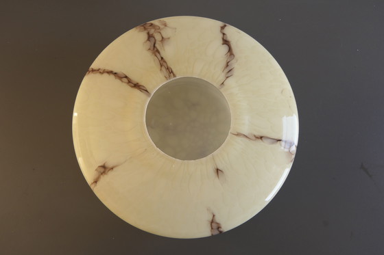 Image 1 of Lampada da soffitto Art Déco in vetro marmorizzato beige marrone