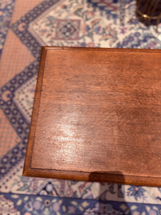 Image 1 of Table basse/banc caractéristique en chêne massif de style néo-Renaissance