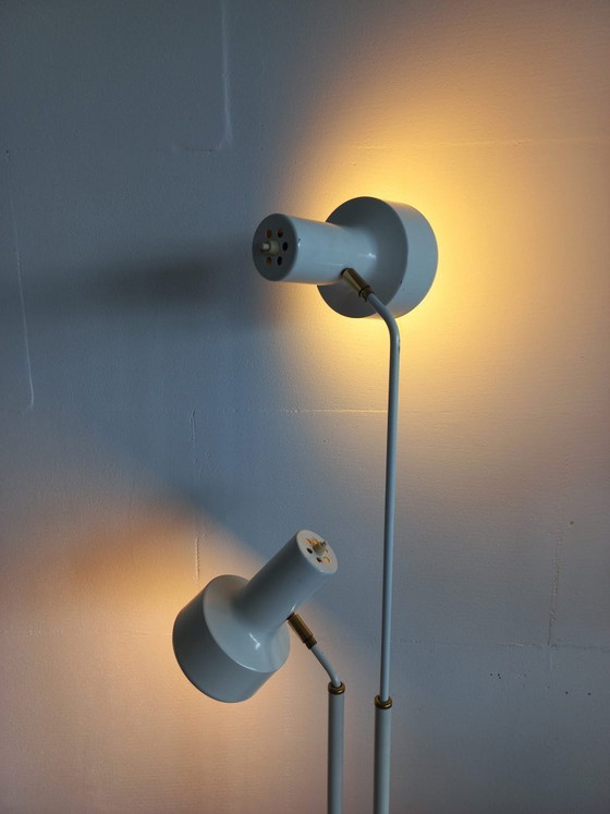 Image 1 of Lampada da terra vintage danese anni '70/'80 a 2 faretti regolabili in altezza (marca Dansa)