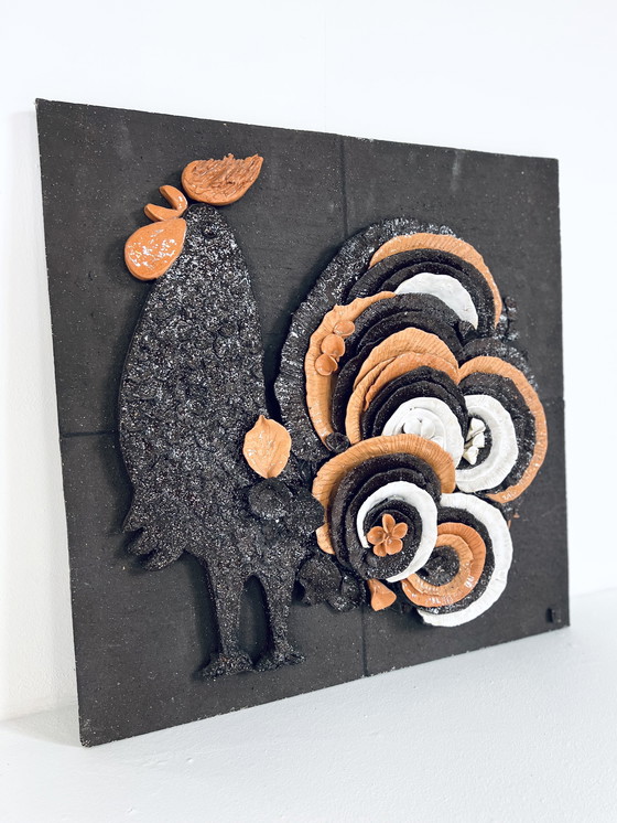 Image 1 of Danish Wall Panel Ceramic Chicken '60