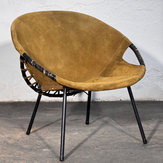 Image 1 of Lusch and Co. "Balloon" leren fauteuil, jaren 60