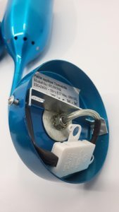 Image 1 of Tsé Tsé Aluminium Wandleuchten Blau, Frankreich (Satz von 2)