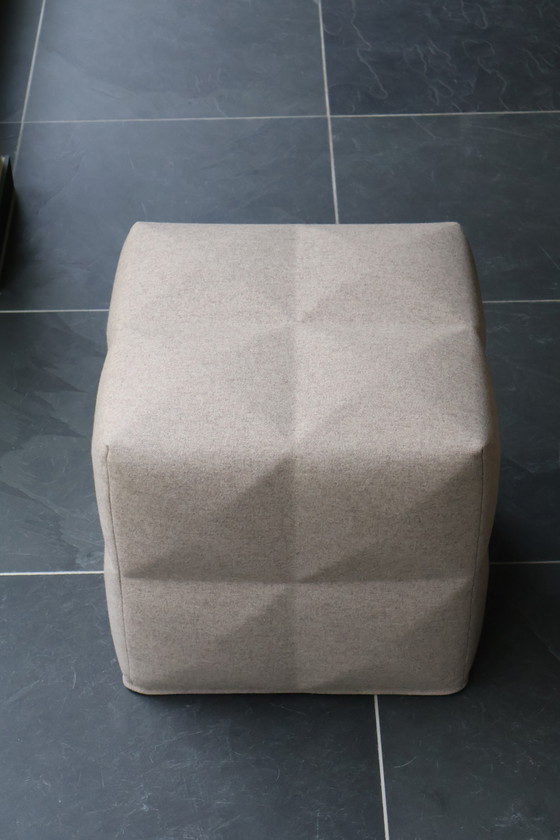 Image 1 of 3 Acoustic poufs - Pouffe Cube Solo 4SQ AS Fabric "Kiezel 7"