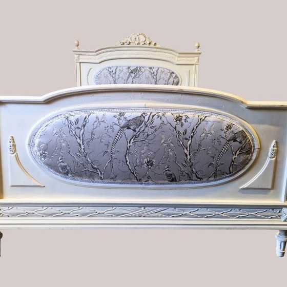 Antiek beukenhouten bed in art nouveau-stijl – Eenpersoonsbedden, Wood (photo 3 of 8)