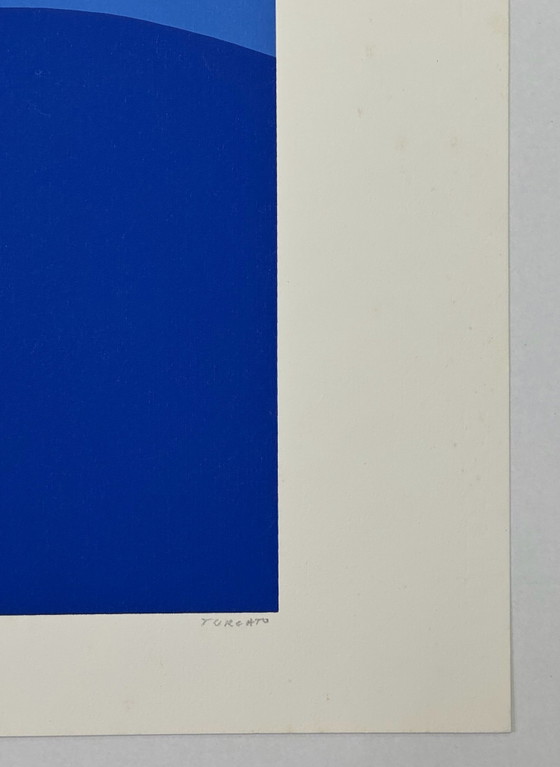 Quadro serigrafia Giulio Turcato 50x70cm arcobaleno, astratto – Litografie e stampe, Carta (photo 2 of 7)