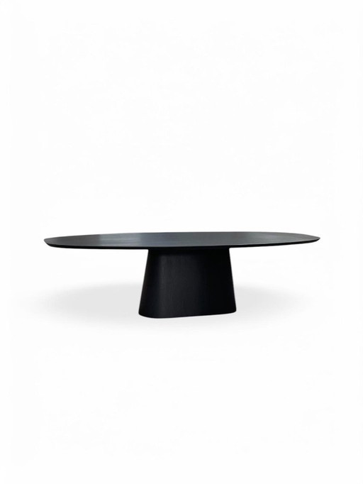 Solid oak black table 280x120cm
