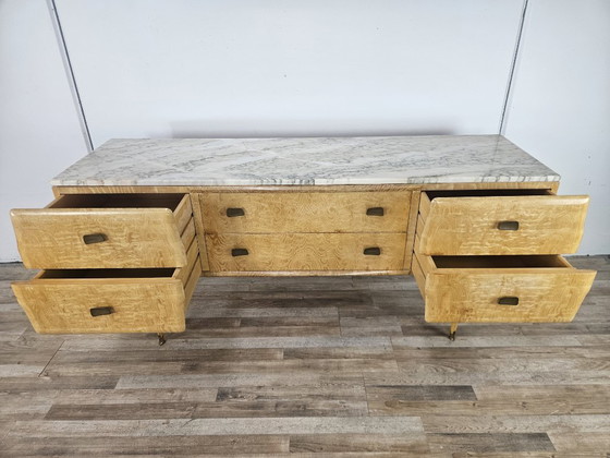 1950s maple chest of drawers with a marble top – Wood (photo 12 of 23)