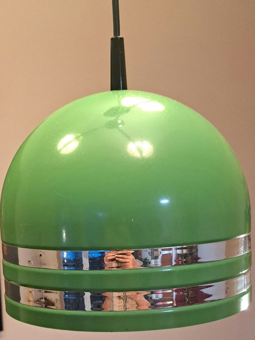 Richard Essig Pendant Lamp – Space Age Classic (Green / Chrome)