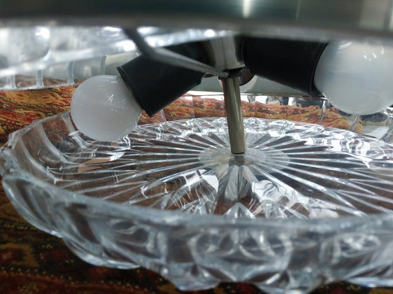 Image 1 of Lampada ad anello vintage anni '60 in stile scandinavo (UFO) con paralumi in cristallo