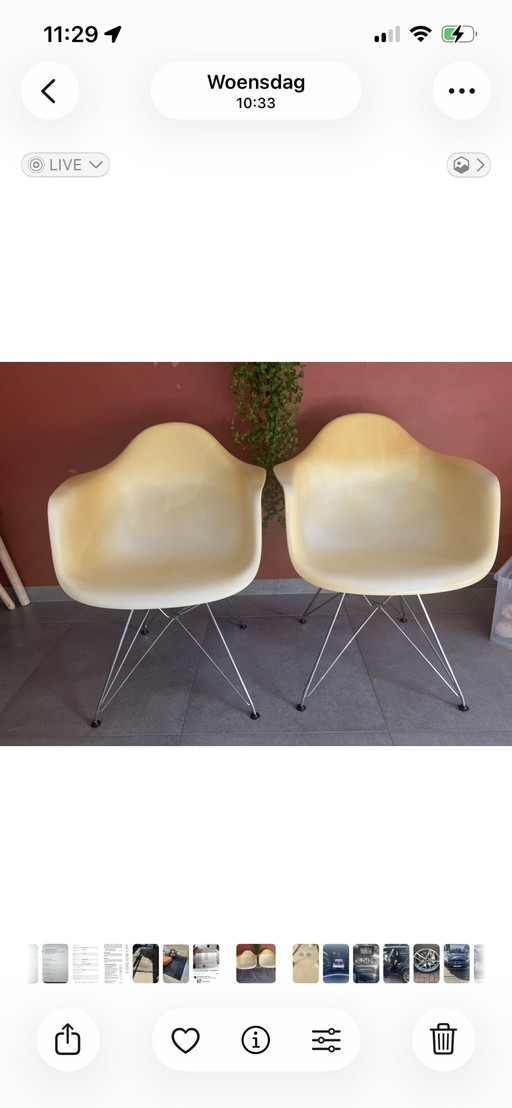 4x Vitra Eames Armlehnstühle