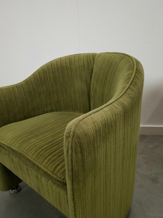 Image 1 of Set groene cocktail stoelen met chromen wielen