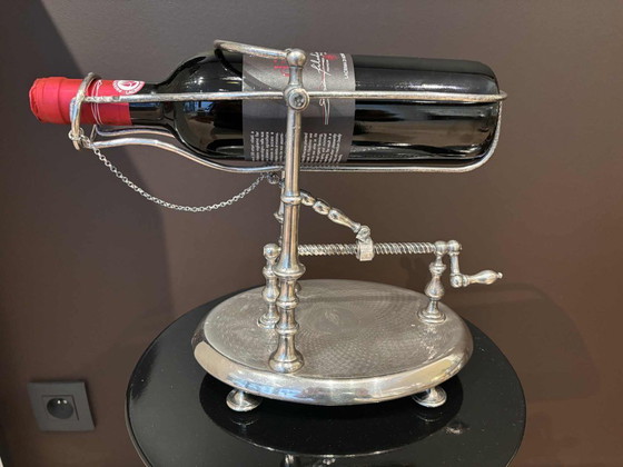 Image 1 of Decantador de vino mecánico antiguo plateado