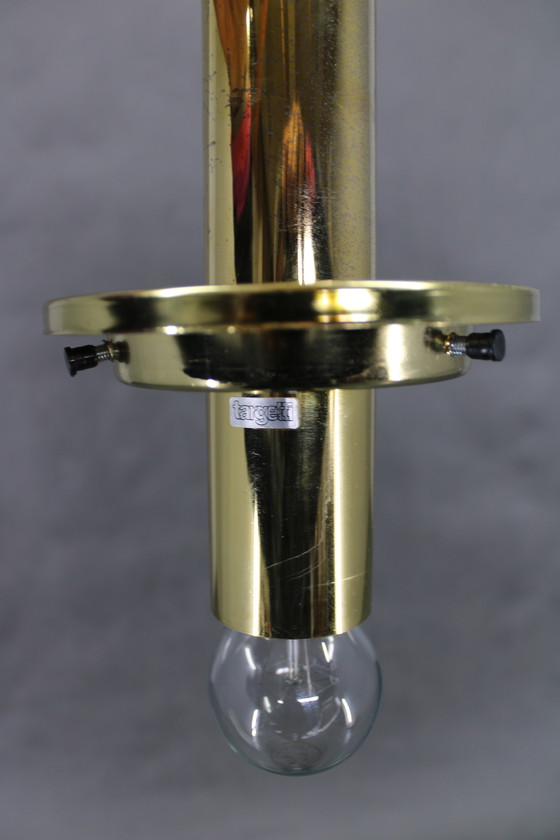 Image 1 of Lámpara colgante de cristal de los años 70 de Targetti, Italia