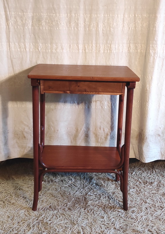 Image 1 of Bentwood solid wood side table - early 20th century