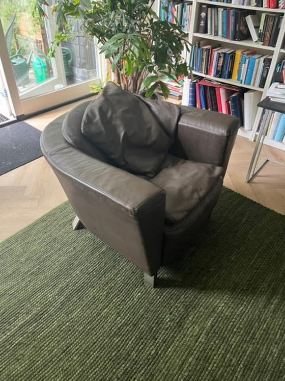 Dos sillones Natuzzi de cuero – Leather, Metal (photo 5 of 5)