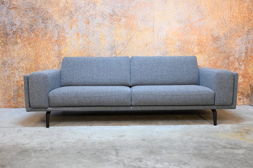 Graues Stoff Leolux Bellice Designsofa lose Kopfstützen