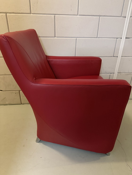 Image 1 of Leolux Dolcinea design fauteuil rood leer