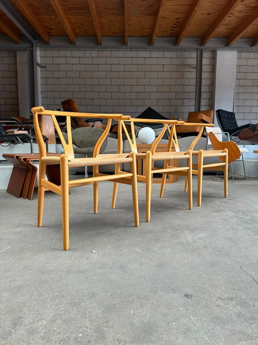 Set (x4) Carl Hansen Wishbone Stuhl von Hans Wegner
