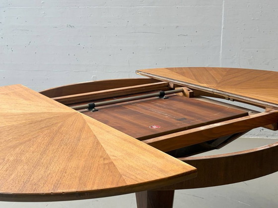 Image 1 of Art Deco dining table with extension mechanism by Asch, 1950s
