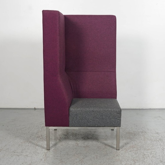 Palau Zugbank, 74 x 74 cm, Anthrazit / Lila – Bänke, Metal, Textile (photo 3 of 5)