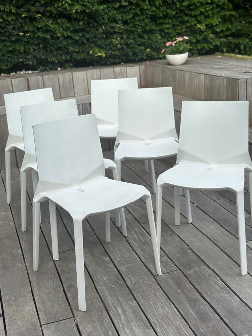 6x Kristalia Plana tuinstoelen