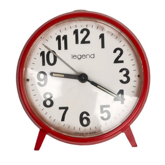 Image 1 of Alarm clock, mechanical clock LEGEND, VEB Uhrenwerke Ruhla Germany 1970s