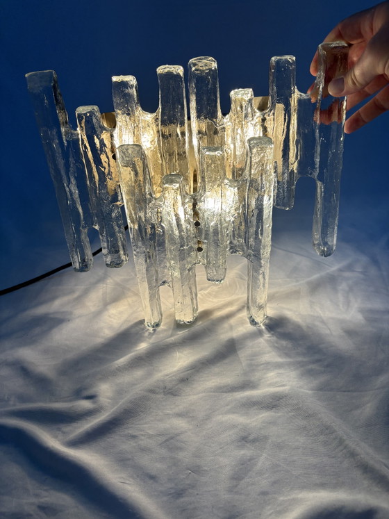 Vintage J.T. Kalmar Wall Lamp Ice Glass 1960s/1970s – J.T. Kalmar Franken, Wall lights (photo 9 of 10)