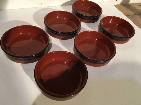 Set mit 6 Keramik-Ramekins – Geschirr, Porcelain, Ceramic, Vintage (photo 2 of 7)