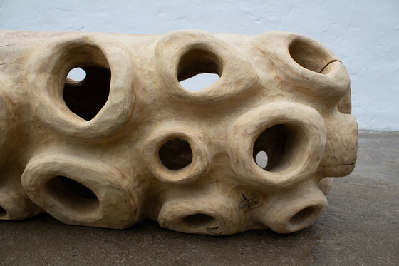 Image 1 of Sculptural Oak Bench