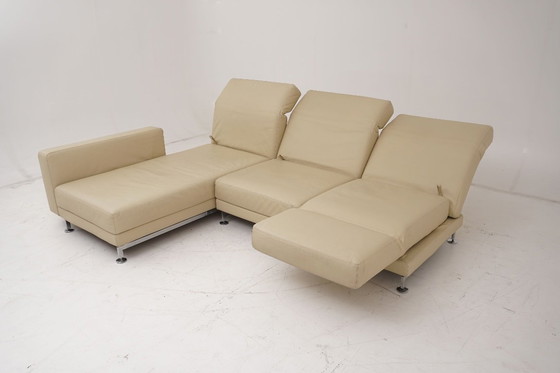 Image 1 of Canapé-lit multifonctionnel en cuir beige Moule de Brühl & Sippold