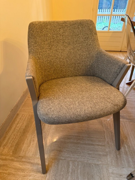 Image 1 of roche bobois dining table and 8 roche bobois chairs