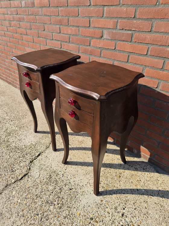 Image 1 of Old set of vintage retro bedside tables
