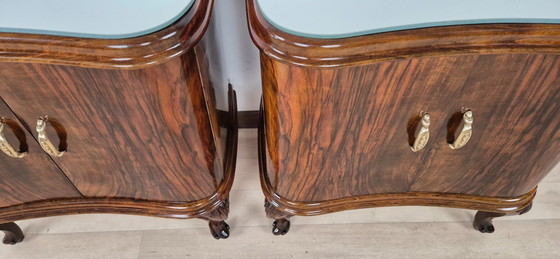 Image 1 of Art-Deco-Nachttische aus Florenz, 1934