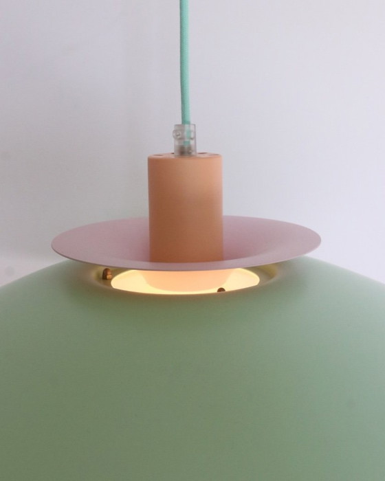 Image 1 of Lampada a sospensione danese vintage in colori pastello, stile retrò metà secolo