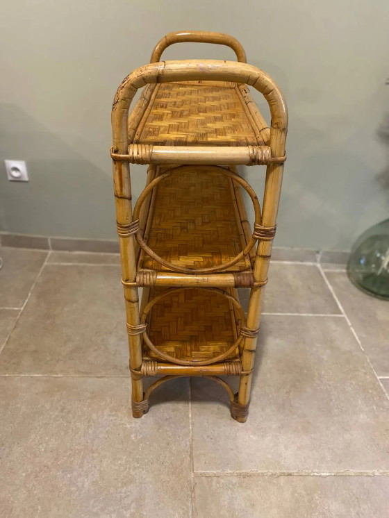 Vintage rotan rek – Wandrek, Rieten (photo 2 of 17)