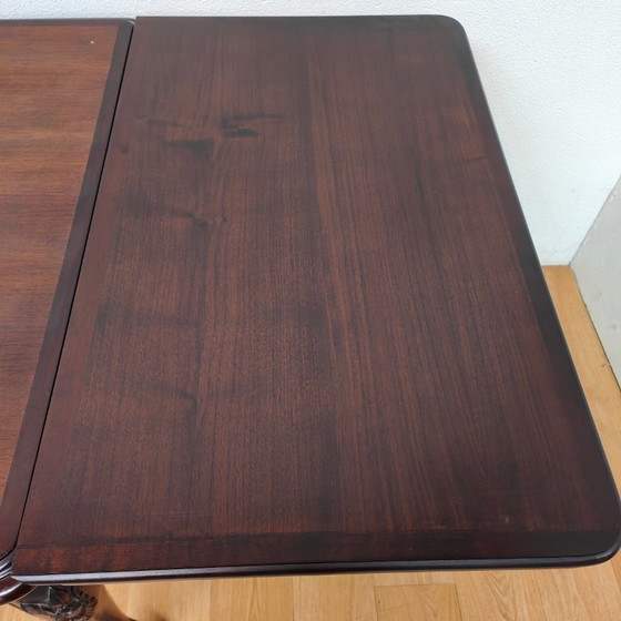 Image 1 of Vintage Chippendale country dining table extendable dining table