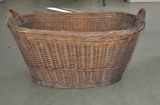 Cesto in legno rustico, anni '40 – Oggetti decorativi, Vimini (photo 2 of 3)