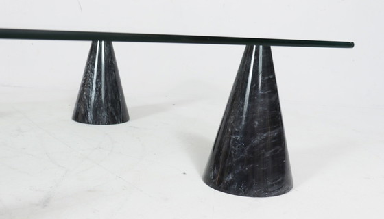 Image 1 of  Coffee Table/Table basse, marbre dans le style de Massimo Vignelli, Italie, années 1980