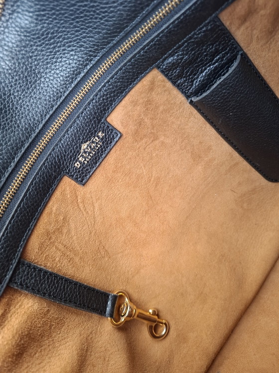 Image 1 of Magnifique sac à bandoulière Delvaux Parsac vintage – Toile de Cuir noire