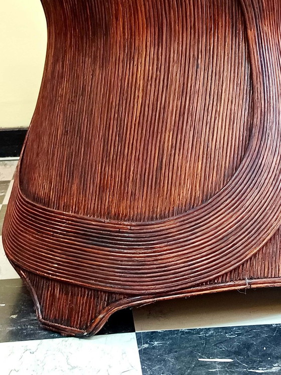 Vintage 1970s Rattan Marquetry Table – Dining tables (photo 5 of 12)