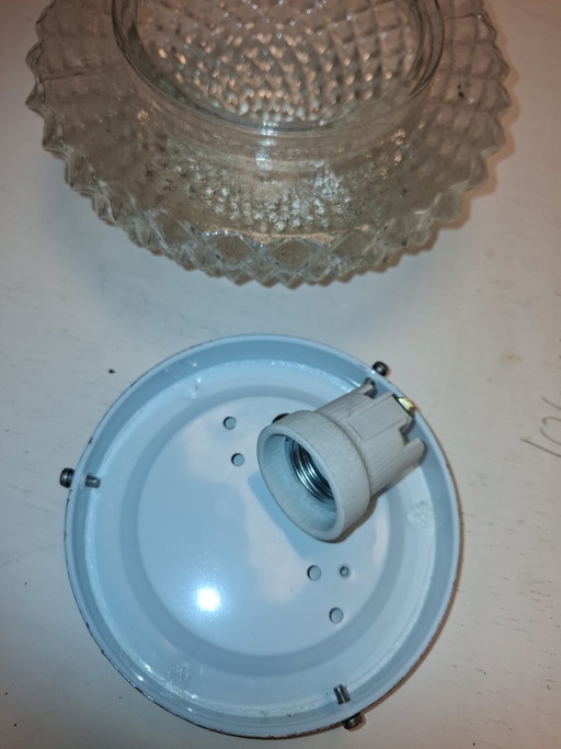 Vintage Ananas Deckenleuchte – Massive, plafondlampen, Glass, Metal (photo 2 of 5)