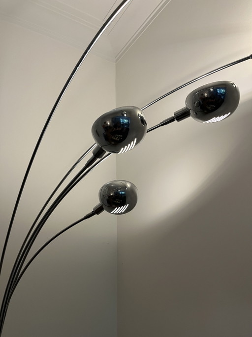 Lampadaire chromé avec socle en marbre – vloerlampen, Chrome, Marble (photo 2 of 5)