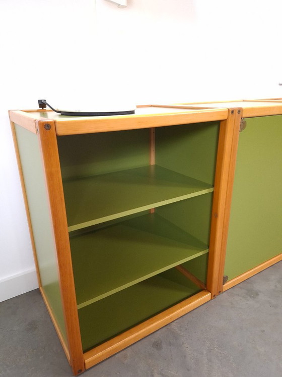 Design Flötotto Profilsystem Mobile modulare – 4 parti – Faggio verde, Mobile 1 – Credenze, Glass, Wood (photo 8 of 24)